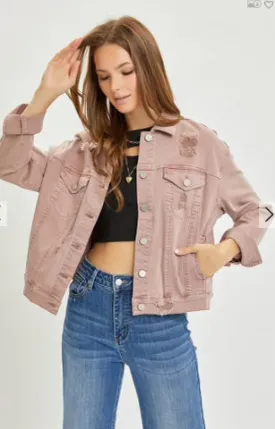 Risen Mauve Denim Jacket