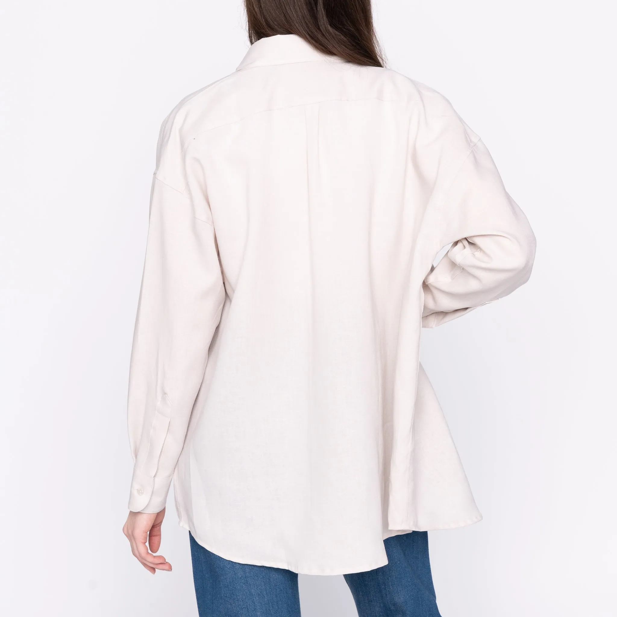 Roomy Shirt - French Linen Fine Canvas - Ecru