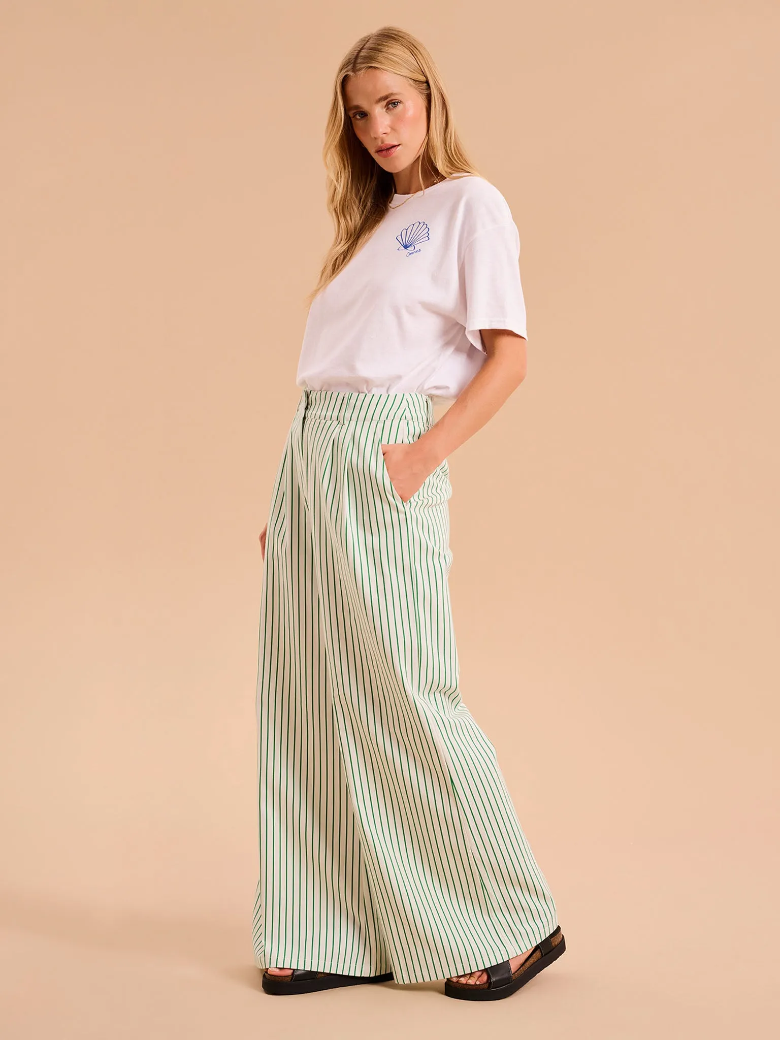 Samara Wide Leg Striped Trouser