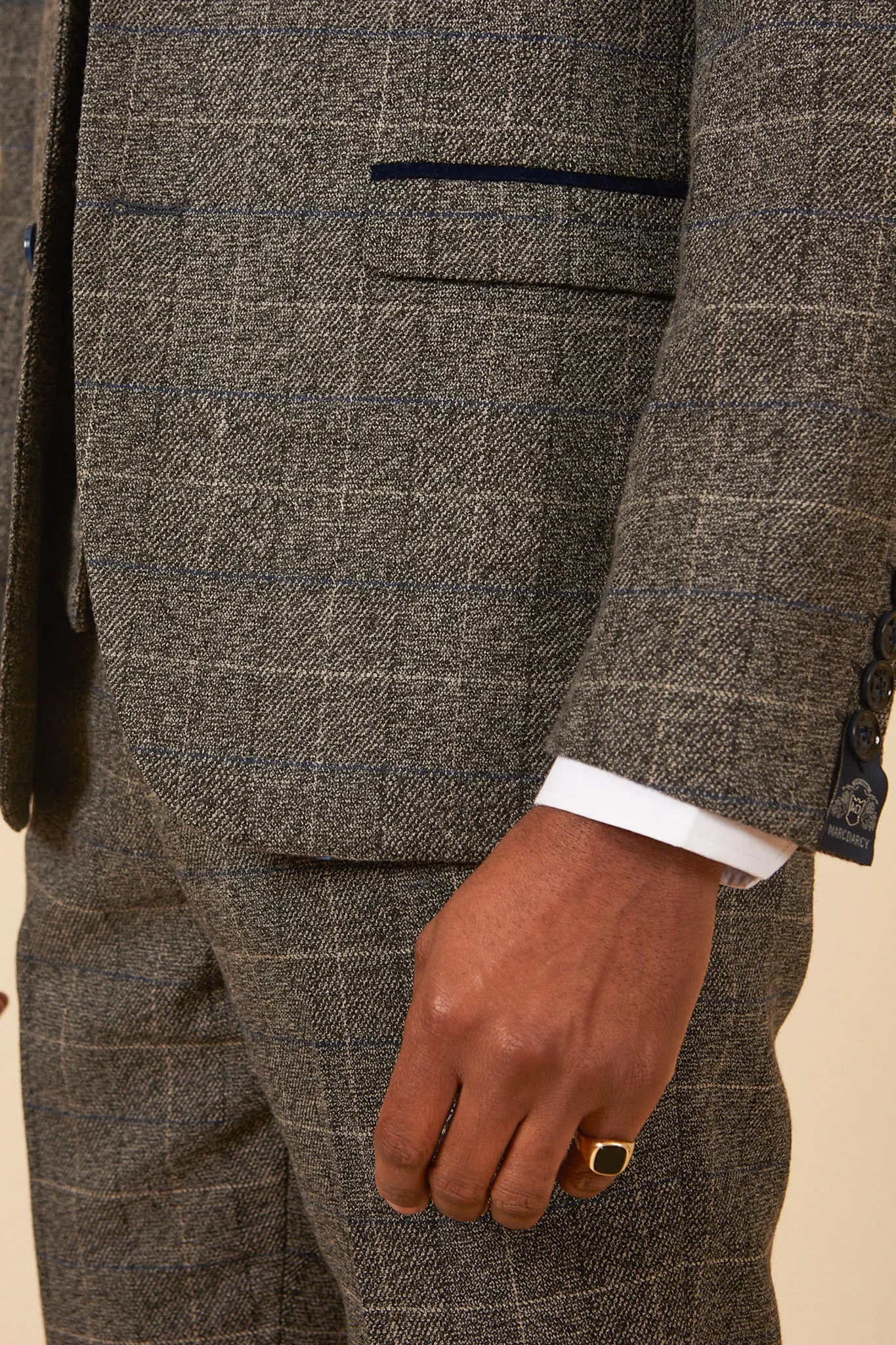 SCOTT - Grey Tweed Check Blazer