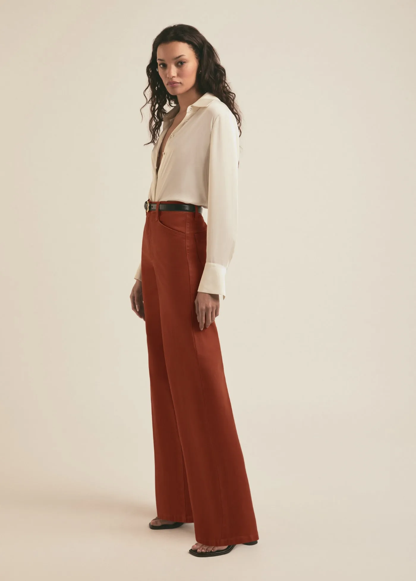 THE COATED MISCHA WIDE LEG