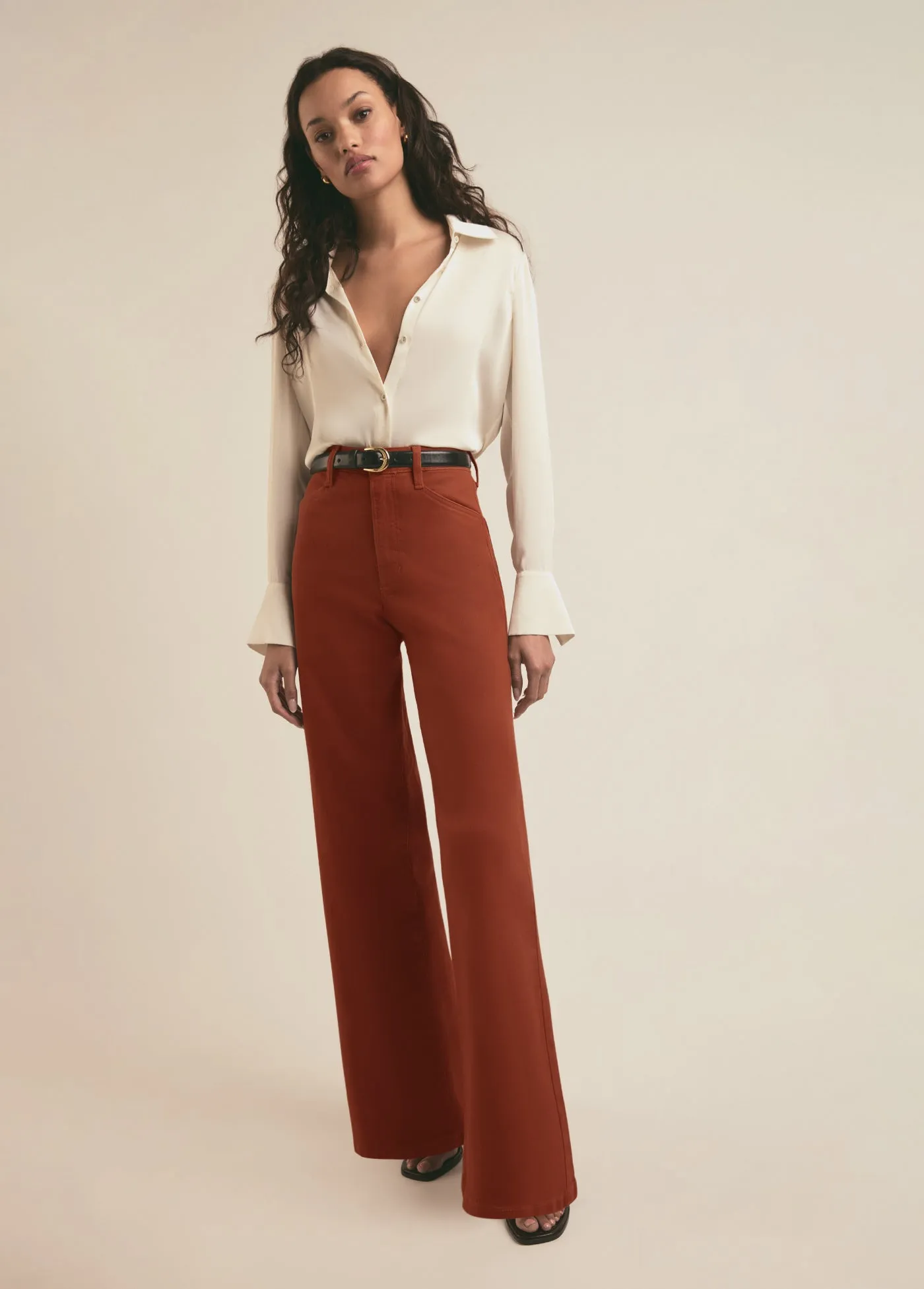 THE COATED MISCHA WIDE LEG