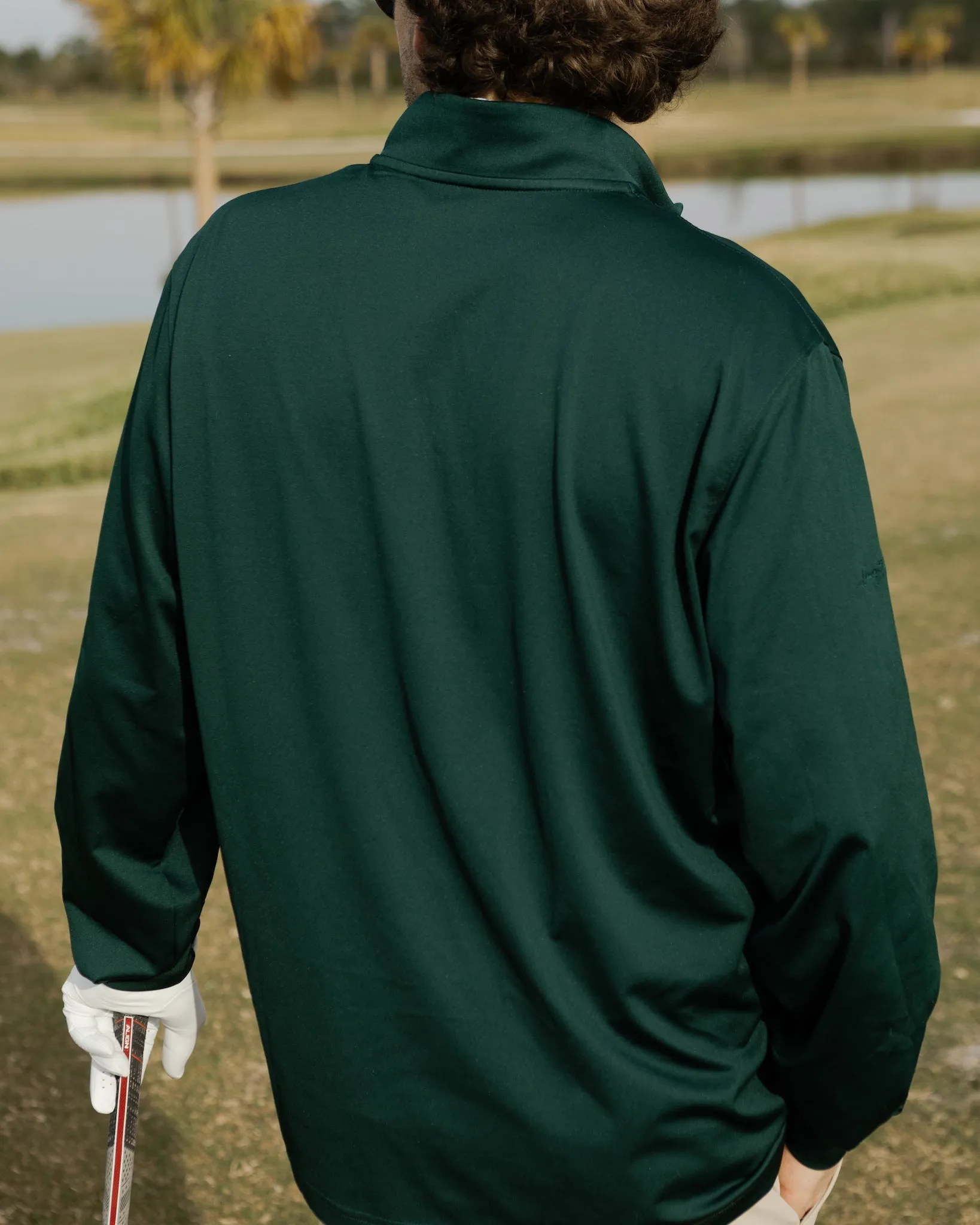 The Pebble Beach - Jungle Green Quarter Zip Pullover