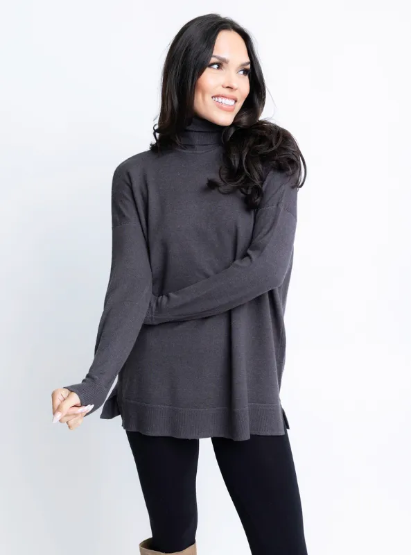 Turtleneck Sweater - Charcoal