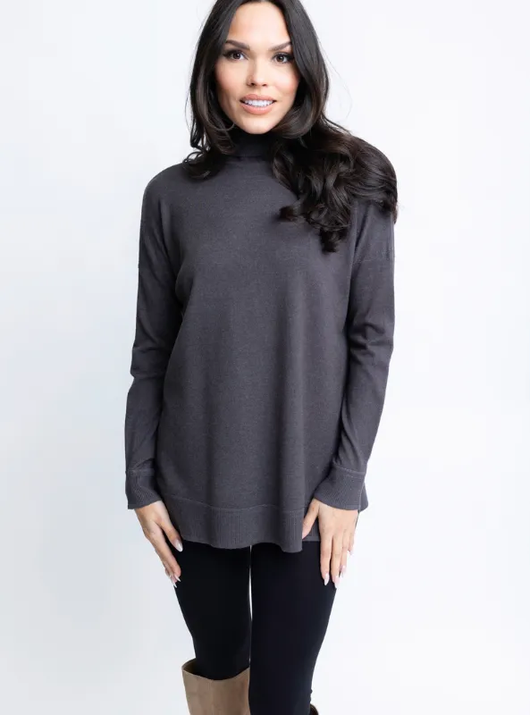 Turtleneck Sweater - Charcoal