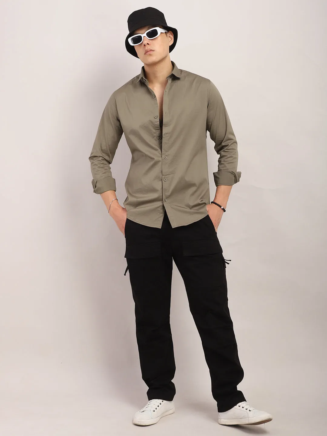 Viggo Plain Khaki Shirt