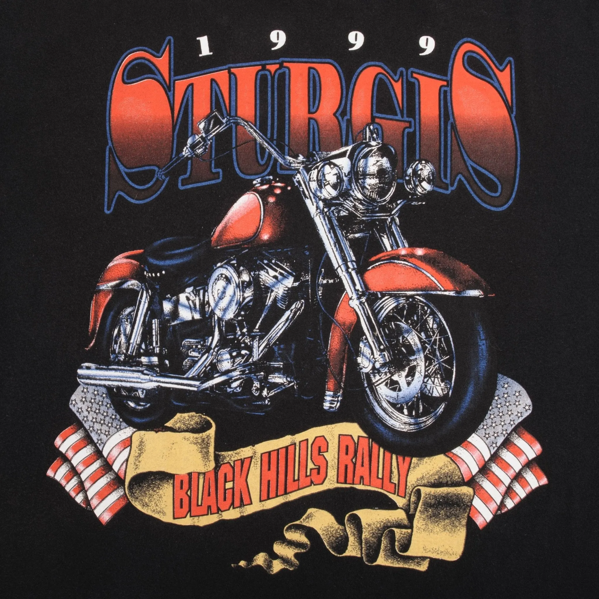 VINTAGE BIKER STURGIS BLACK HILLS RALLY 59TH ANNUAL TEE SHIRT 1999 SIZE LARGE