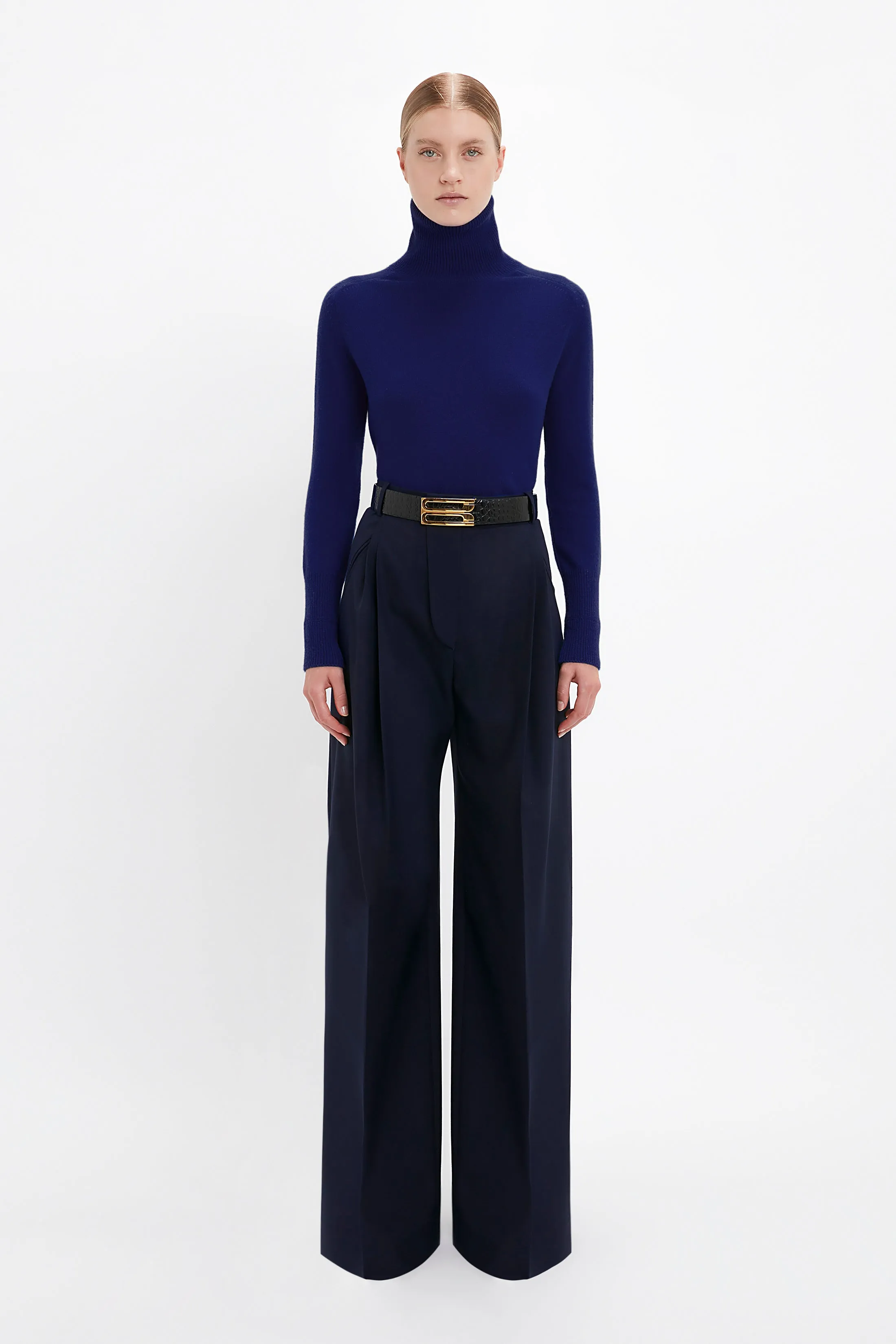 Wide Leg Trouser In Midnight