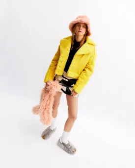 Yellow Shearling Jacket